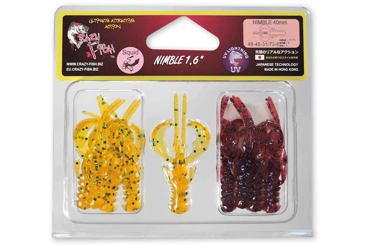 Силикон Crazy Fish Nimble 1.6" (9шт/уп), цвет: 31/73 (4327002013) - Фото 1 Силикон Crazy Fish Nimble 1.6" (9шт/уп), цвет: 31/73 (4327002013) - изображение 1