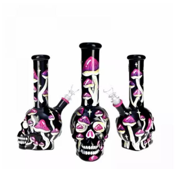 Стеклянный бонг Skull Mix Print 25 см Скул Микс Принт Термостойкое боросиликатное стекло Китай - Фото 3 Стеклянный бонг Skull Mix Print 25 см Скул Микс Принт Термостойкое боросиликатное стекло Китай - изображение 3
