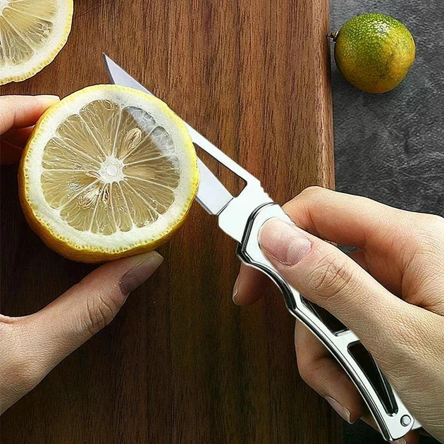 Карманный нож с карабином KnifeKeyRing, серебристый - изображение 5