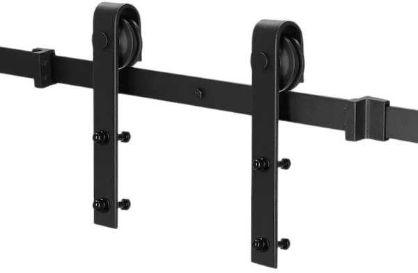 Система для розсувних дверей Springos HA5002 183 см barn door з декоративними фурнітурами, напрямна до 100 кг Чорна (5907719420363) - зображення 1