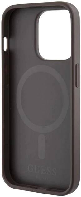 Etui plecki Guess 4G Printed Stripes MagSafe do Apple iPhone 15 Pro Brown (3666339203467) - obraz 5