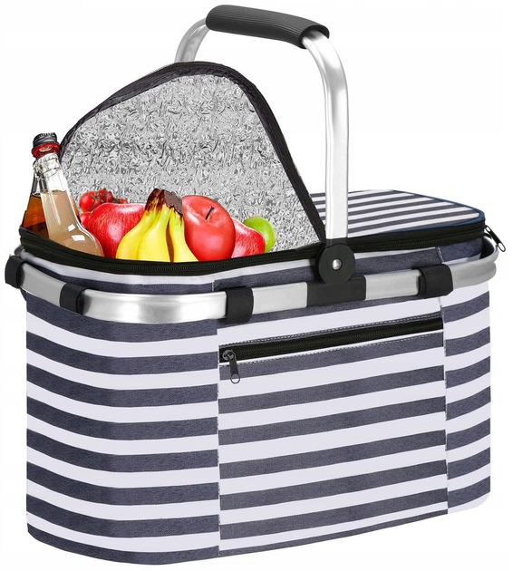  Termiczny koszyk piknikowy Springos CS0025 składany 28 L (5907719435602) - obraz 1