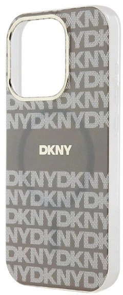 Etui DKNY IML Mono & Stripe MagSafe do Apple iPhone 15 Pro Beige (3666339267971) - obraz 5