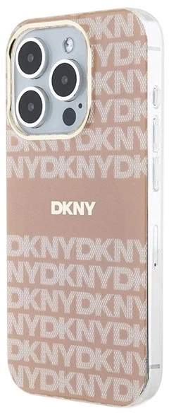 Etui DKNY IML Mono & Stripe MagSafe do Apple iPhone 15 Pro Pink (3666339267698) - obraz 2