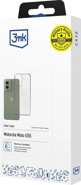 Etui plecki 3MK Clear Case na Motorola Moto G55 5G Transparent (5903108608893) - obraz 5