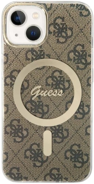 Панель Guess IML 4G MagSafe для Apple iPhone 15 Plus/14 Plus Brown (3666339194598) - зображення 1
