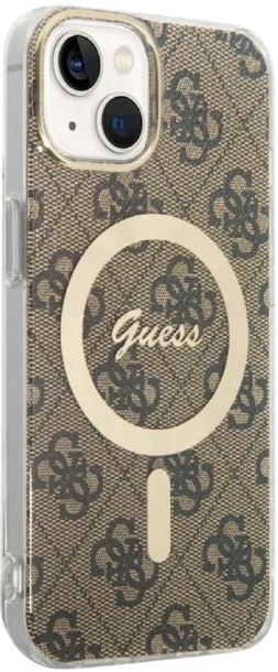 Панель Guess IML 4G MagSafe для Apple iPhone 15 Plus/14 Plus Brown (3666339194598) - зображення 3