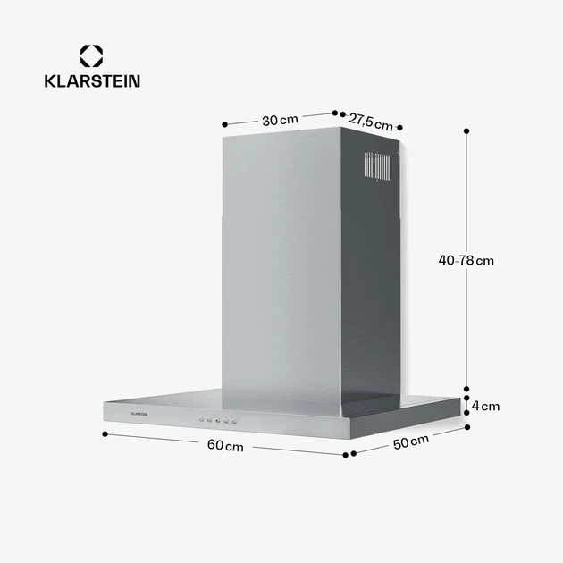 Вытяжка для кухни Klarstein Limelight шириной 90 см Настенная вытяжка с подсветкой 600 м³/ч 75 Вт - изображение 8