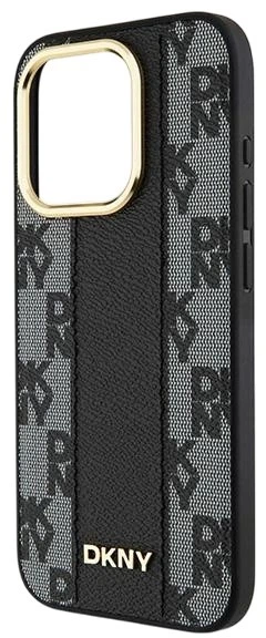 Etui DKNY Leather Checkered Mono Pattern MagSafe do Apple iPhone 15 Pro Black (3666339259853) - obraz 5