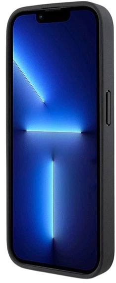 Etui DKNY Leather Monogram Pattern Metal Logo MagSafe do Apple iPhone 15 Pro Black (3666339261535) - obraz 7