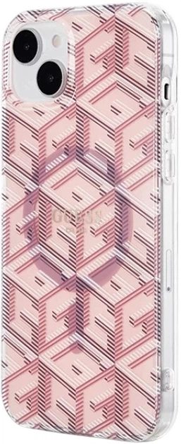 Панель Guess IML GCube MagSafe для Apple iPhone 15 Plus/14 Plus Pink (3666339221997) - зображення 3
