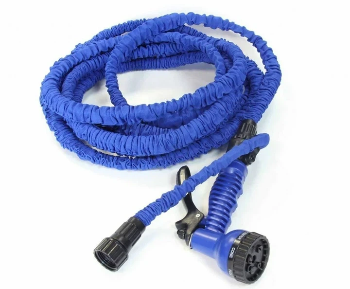 Шланг поливочный растяжной Magic Hose 22.5 м + распылитель 7 положений Magic Hose Blue - изображение 6
