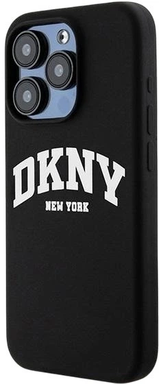 Etui DKNY Liquid Silicone White Printed Logo MagSafe do Apple iPhone 15 Pro Black (3666339266714) - obraz 2