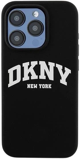 Etui DKNY Liquid Silicone White Printed Logo MagSafe do Apple iPhone 15 Pro Black (3666339266714) - obraz 3