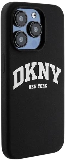 Etui DKNY Liquid Silicone White Printed Logo MagSafe do Apple iPhone 15 Pro Black (3666339266714) - obraz 4