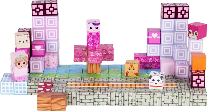 Klocki magnetyczne ModernHome by Multistore 140 elementów Różowe HC740663 (5905817008353) - obraz 3