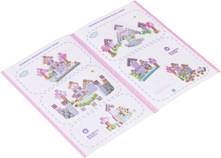 Klocki magnetyczne ModernHome by Multistore 140 elementów Różowe HC740663 (5905817008353) - obraz 4