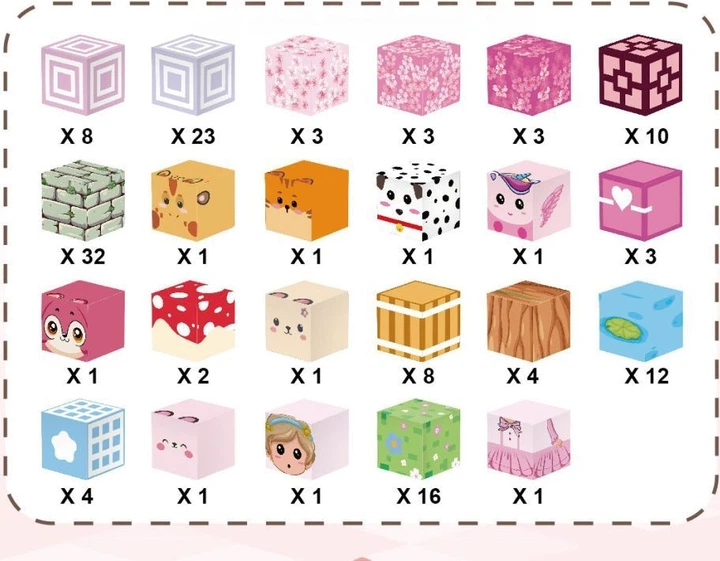 Klocki magnetyczne ModernHome by Multistore 140 elementów Różowe HC740663 (5905817008353) - obraz 5