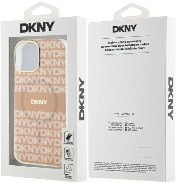 Панель DKNY IML Mono & Stripe MagSafe для Apple iPhone 15 Plus / 14 Plus Pink (3666339267681) - зображення 8