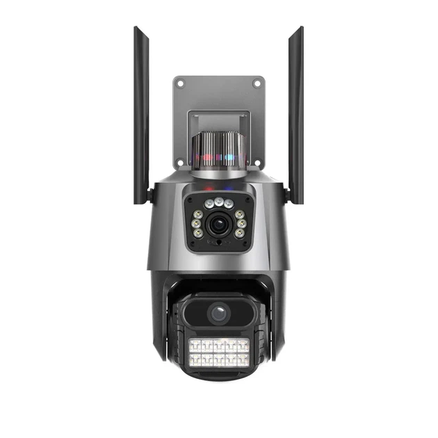 Уличная 4G Wi-Fi камера безопасности P11 V380 8MP с автоотслеживанием и двойными объективами - Фото 2 Уличная 4G Wi-Fi камера безопасности P11 V380 8MP с автоотслеживанием и двойными объективами - изображение 2