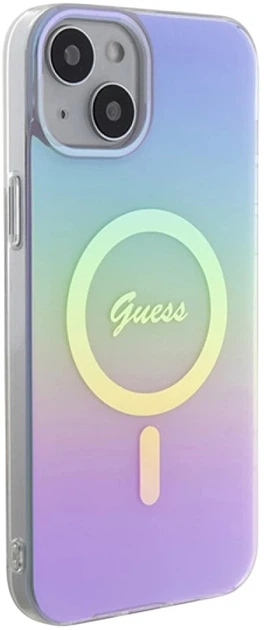 Панель Guess IML Iridescent MagSafe для Apple iPhone 15 Plus/14 Plus Purple (3666339154790) - зображення 4