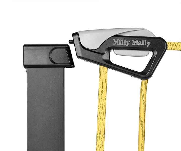 Захисна брамка Milly Mally Бар'єр для сходів Guardy 83 Black Natural (5907090700764) - зображення 4