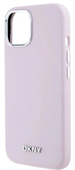 Панель DKNY Liquid Silicone Small Metal Logo MagSafe для Apple iPhone 15 Plus / 14 Plus Pink (3666339265861) - зображення 5