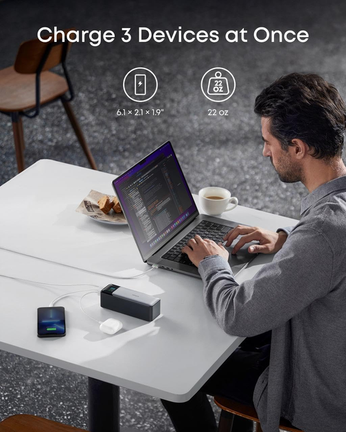 Мощный Повербанк Power Bank Anker A1289 737 Быстрая зарядка