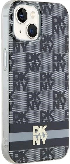 Etui DKNY IML Checkered Mono Pattern & Printed Stripes MagSafe do Apple iPhone 15 / 14 / 13 Black (3666339269357) - obraz 4