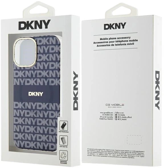 Панель DKNY IML Mono & Stripe MagSafe для Apple iPhone 15 / 14 / 13 Blue (3666339267810) - зображення 8