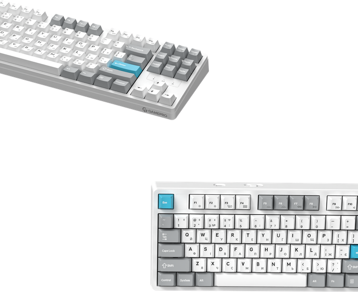 Клавиатура беспроводная GamePro Asgard Ragnar Keychron Super Red Switch Wireless/Bluetooth/USB White (MK285WH) - Фото 4 Клавиатура беспроводная GamePro Asgard Ragnar Keychron Super Red Switch Wireless/Bluetooth/USB White (MK285WH) - изображение 4