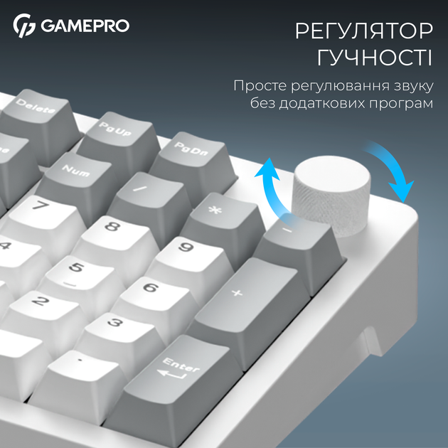 Клавиатура беспроводная GamePro Asgard Drakkar Keychron Super Red Switch Wireless/Bluetooth/USB White (MK305WH) - изображение 17