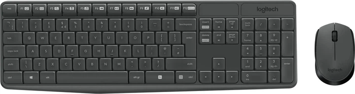 Zestaw bezprzewodowy Logitech MK235 Nordic USB 2.4 GHz Black (920-007921) - obraz 1