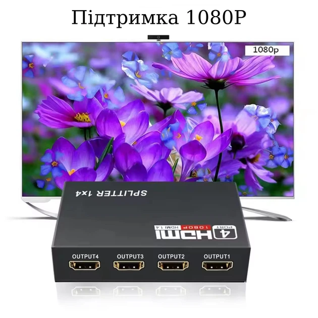 Сплиттер видеосигнала Stone 1x4 HDMI 4K дублирует сигнал на 4 выхода (ST-SS020) - Фото 2 Сплиттер видеосигнала Stone 1x4 HDMI 4K дублирует сигнал на 4 выхода (ST-SS020) - изображение 2
