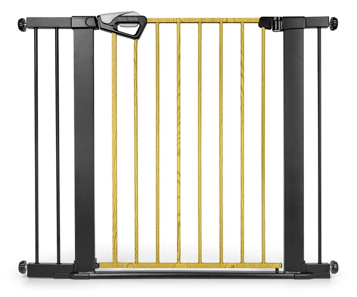 Захисна брамка Milly Mally Бар'єр для сходів з розширеннями Guardy 104 Black Natural (5907090700795) - зображення 1