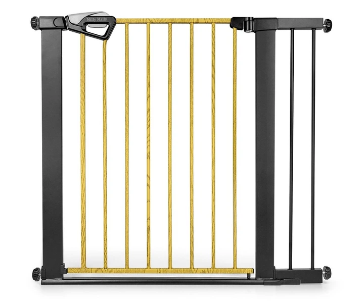Захисна брамка Milly Mally Бар'єр для сходів з розширеннями Guardy 104 Black Natural (5907090700795) - зображення 5