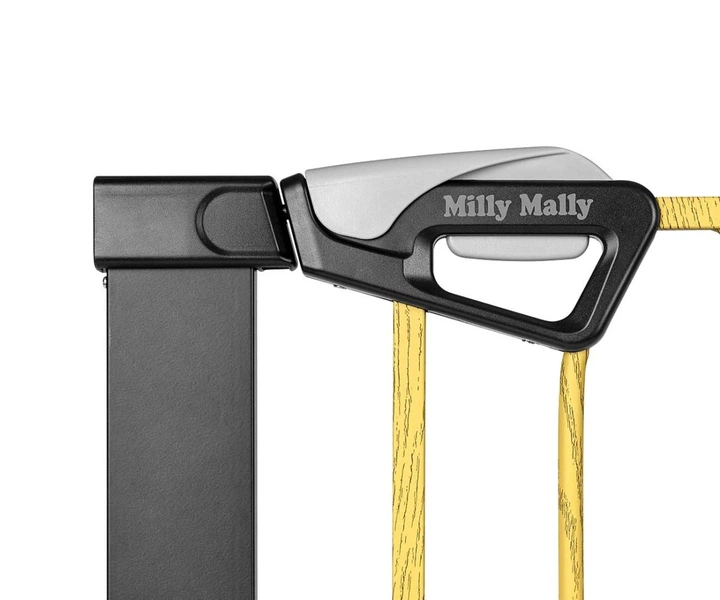 Захисна брамка Milly Mally Бар'єр для сходів з розширеннями Guardy 104 Black Natural (5907090700795) - зображення 6