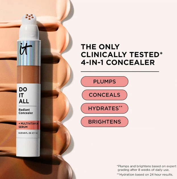 Korektor do twarzy IT Cosmetics Do It All Radiant rozświetlający 220-Light Medium Cool 7 ml (3605973011960) - obraz 5