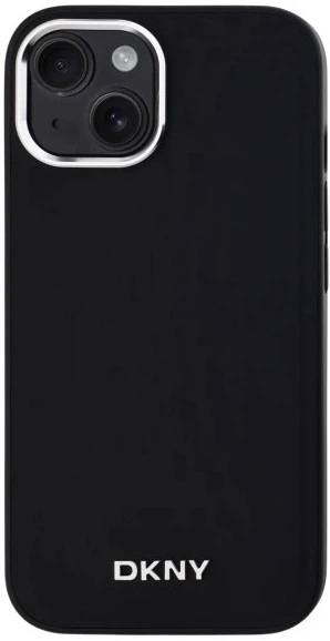 Etui DKNY Plain Logo MagSafe do Apple iPhone 15 Black (3666339260118) - obraz 3