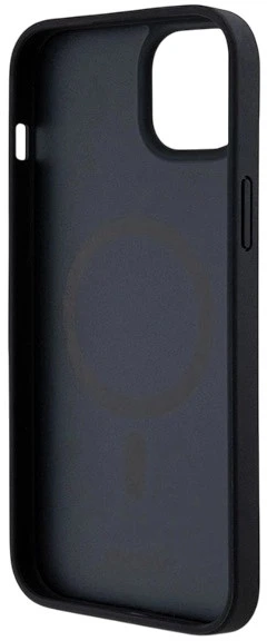 Панель DKNY Leather Pattern Metal Logo MagSafe для Apple iPhone 15 / 14 / 13 Black (3666339261511) - зображення 6