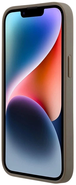 Панель DKNY Leather Printed Pattern Metal Logo MagSafe для Apple iPhone  15 / 14 / 13 Brown (3666339262075) - зображення 6