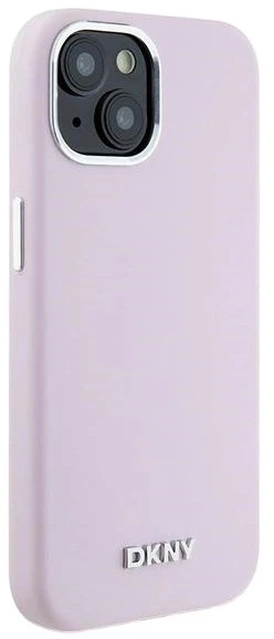 Панель DKNY Liquid Silicone Small Metal Logo MagSafe для Apple iPhone 15 / 14 / 13 Pink (3666339265854) - зображення 4