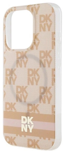 Etui DKNY IML Checkered Mono Pattern & Printed Stripes MagSafe do Apple iPhone 15 Pro Max Pink (3666339269104) - obraz 5