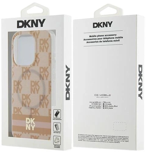 Etui DKNY IML Checkered Mono Pattern & Printed Stripes MagSafe do Apple iPhone 15 Pro Max Pink (3666339269104) - obraz 8