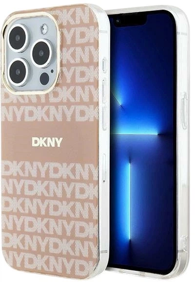 Etui DKNY IML Mono & Stripe MagSafe do Apple iPhone 15 Pro Max Pink (3666339267704) - obraz 1