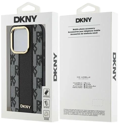 Etui DKNY Leather Checkered Mono Pattern MagSafe do Apple iPhone 15 Pro Max Black (3666339259860) - obraz 8