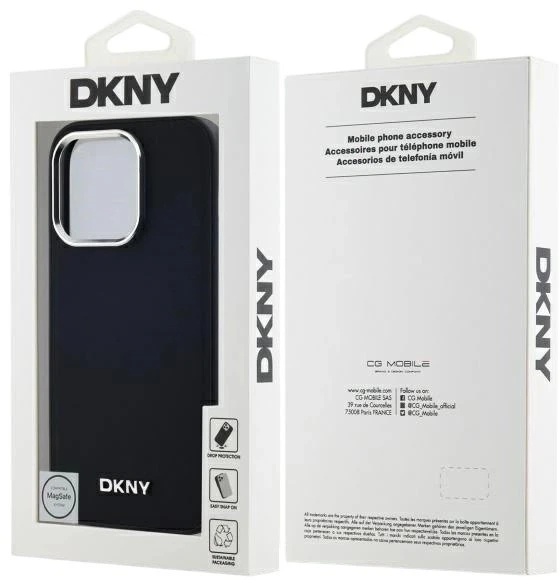 Etui DKNY Plain Logo MagSafe do Apple iPhone 15 Pro Max Black (3666339260149) - obraz 8