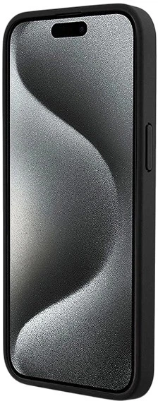 Etui DKNY Leather Monogram Pattern Metal Logo MagSafe do Apple iPhone 15 Pro Max Black (3666339261542) - obraz 7