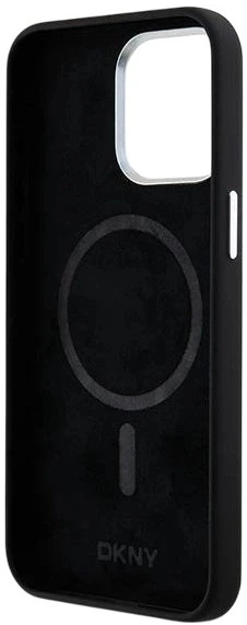 Панель DKNY Liquid Silicone Small Metal Logo MagSafe для Apple iPhone 15 Pro Max Black (3666339265748) - зображення 6