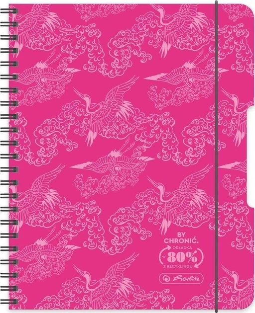 Набір спіральних блокнотів Herlitz Colors A5 80 аркушів у клітинку на спіралі рожеві 4 шт (5901389500516) - зображення 1